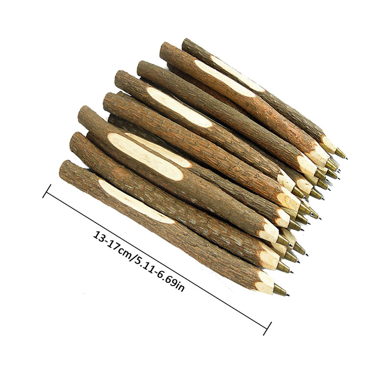 10 бр. Екологична химикалка с форма на естествени дървени клони, ретро молив за рисуване, ретро канцеларски материали, офис ученически пособия