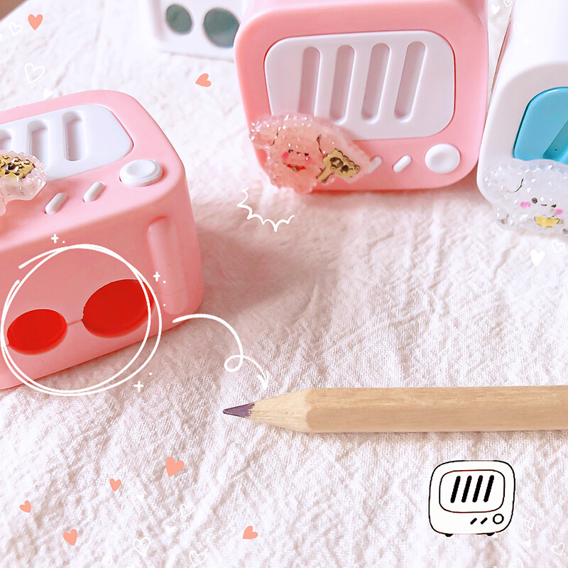 papetărie kawaii Rechizite școlare rechizite de birou copii amuzanți Radio styling ascuțitoare de creion drăguț Papetărie estetică