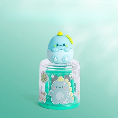 1 bucă ascuțitoare de creion cu două orificii cu design creativ de desene animate tridimensionale 3D, cu ornamente din silicon, creioane de mai multe dimensiuni