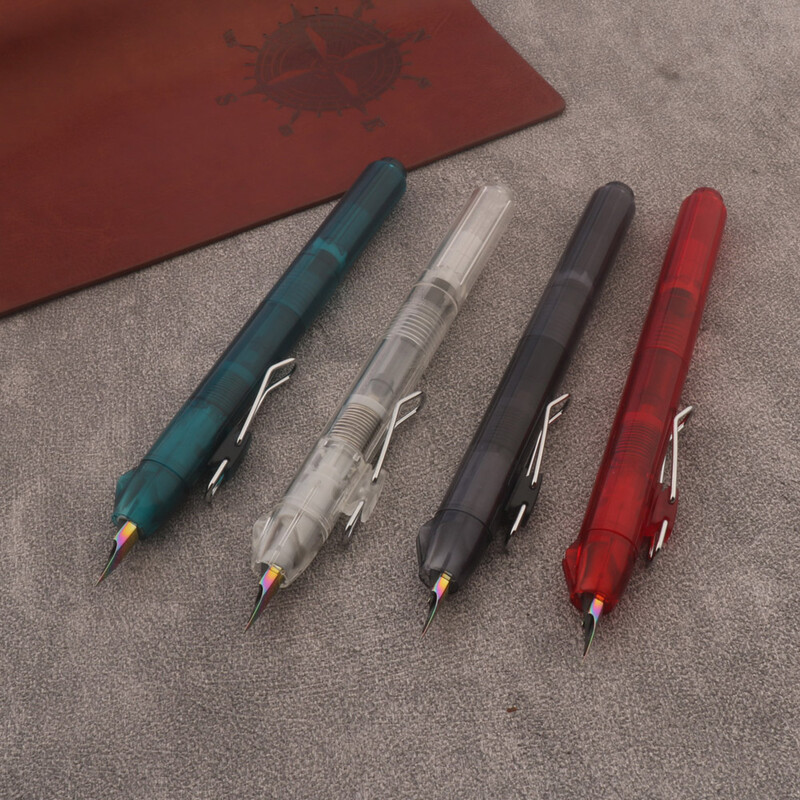 1tk press Täitepliiats plastist läbipaistev Kontoritarbed Koolitarbed Kirjutustindipliiatsid