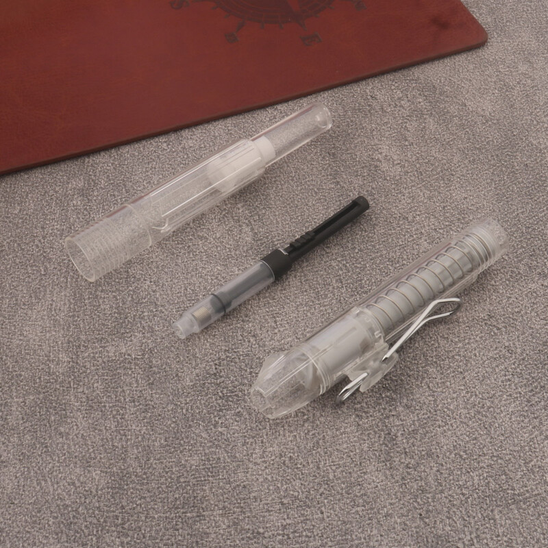 1tk press Täitepliiats plastist läbipaistev Kontoritarbed Koolitarbed Kirjutustindipliiatsid