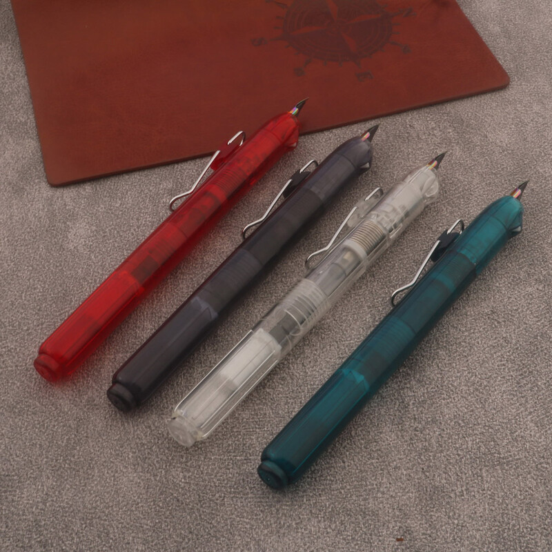 1tk press Täitepliiats plastist läbipaistev Kontoritarbed Koolitarbed Kirjutustindipliiatsid