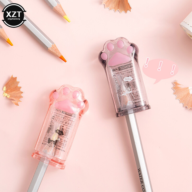 Сладка креативна котешка острилка за моливи Канцеларски материали Kawaii Girl Heart High Beauty Котешки нокът Острилка за моливи Ученически пособия
