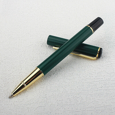 Žalias klasikinis neutralus rašiklis Personalizuotas pritaikymas Logotipas Graviravimas Vardas Verslas Biuro parašas Rašiklis Reklaminis Dovanų Rašiklis