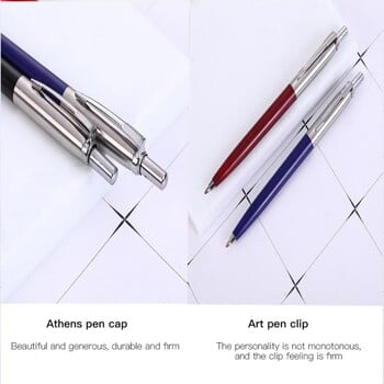 Μεταλλικό στυλό στυλό Commercial Press Style Commercial Gift Styl for School Office Core Μαύρο μελάνι αυτόματο στυλό με διαλύτη