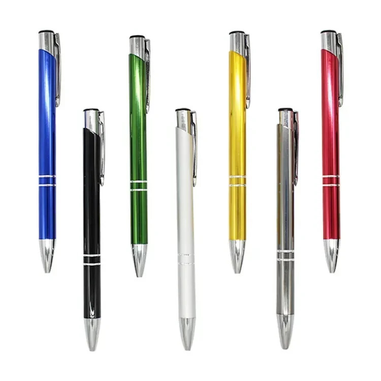 20 buc. Pix cu bile din metal la modă. Pixuri colorate personalizate. Faceți publicitate cadou promoțional