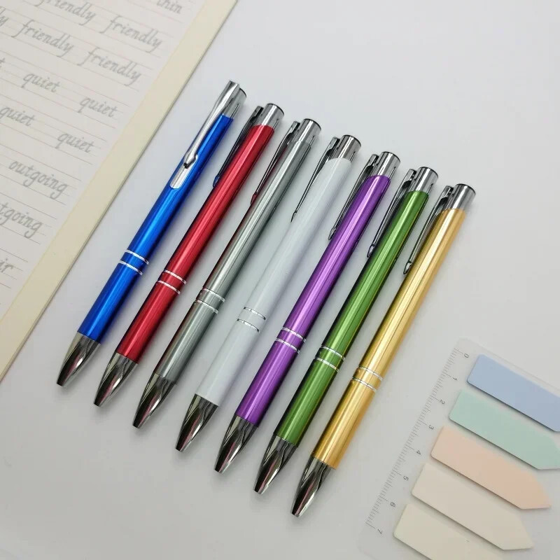 20 buc. Pix cu bile din metal la modă. Pixuri colorate personalizate. Faceți publicitate cadou promoțional