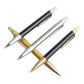 1PCS Baikingift 4colors Висококачествена мода Метална химикалка Химикалка преса Химикалка 0,7 мм черно синя студентски консумативи бизнес химикалка подарък