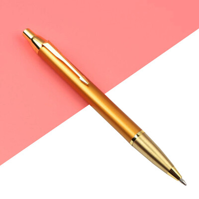 1PCS Baikingift 4colors Висококачествена мода Метална химикалка Химикалка преса Химикалка 0,7 мм черно синя студентски консумативи бизнес химикалка подарък