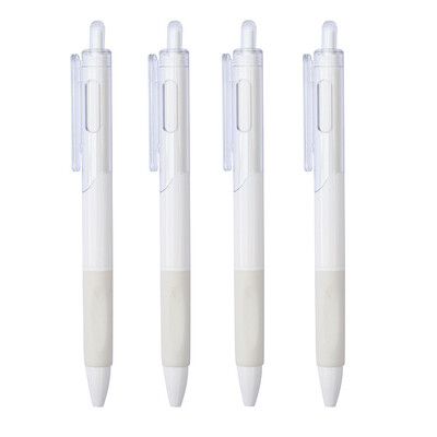 2/4 tk Sissetõmmatavad geelpliiatsid, must tindiga 0,5 mm rull-pliiatsid kontori valge pliiatsiga kirjutamine kontori allkirjaga koolitarbed