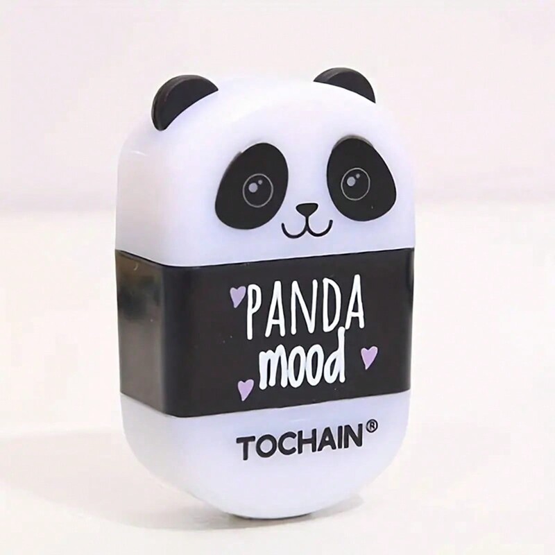 3 бр. Мултифункционална сладка гума с гумичка за моливи с карикатура Панда Острилка за моливи 2-в-1