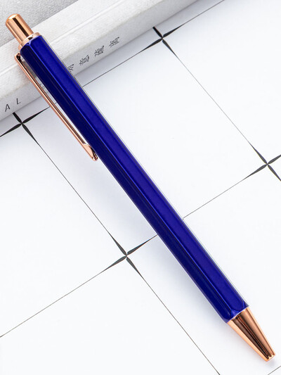 1 брой креативна химикалка Lytwtw's Hexagon Metal press Pen Канцеларски материали Училищни офис консумативи