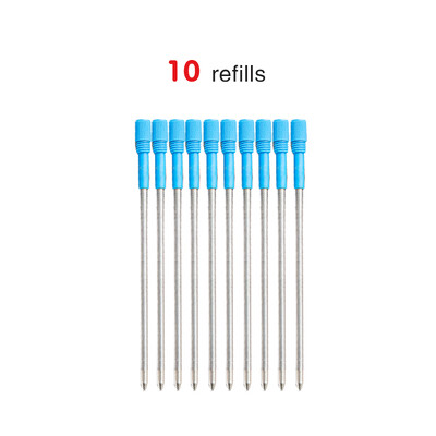 1+10 τεμ./Σετ Δωρεάν χαραγμένο όνομα λογότυπο Χρυσό φύλλο μεταλλικό στυλό Lovely Crystal Oil στυλό γραφείου Σχολικό δώρο χαρτικά στυλό