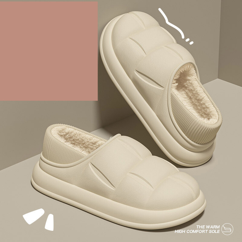 Sügisel ja talvel veekindlad lilled ja vastik tunne sügis ja talv 2024 paksu tallaga kodukingad paarile pluss sametkott ja puuvillased sussid