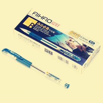 12Pcs/Σετ AIHAO 832 0,5mm Dark Blue Gel Roller With Metal Tip Smooth Write Σχολικό Αναλώσιμα Γραφείου