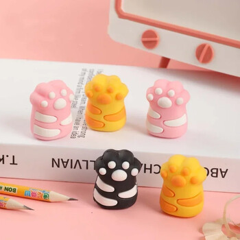 1 τεμ. Kawaii Cat Paw Pencil Sharpener Kawaii School Supplies Είδη γραφικής ύλης Βραβείο μαθητή για παιδιά Δώρο Δημιουργικό Back to School