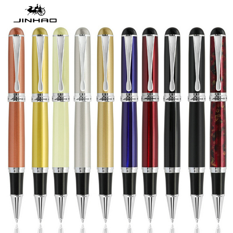 JINHAO X750 aukštos kokybės metalinis ritininis rašiklis Prabangūs tušinukai juodi raudoni mėlyni šaškių lenta 14 spalvų rašymo rašikliams