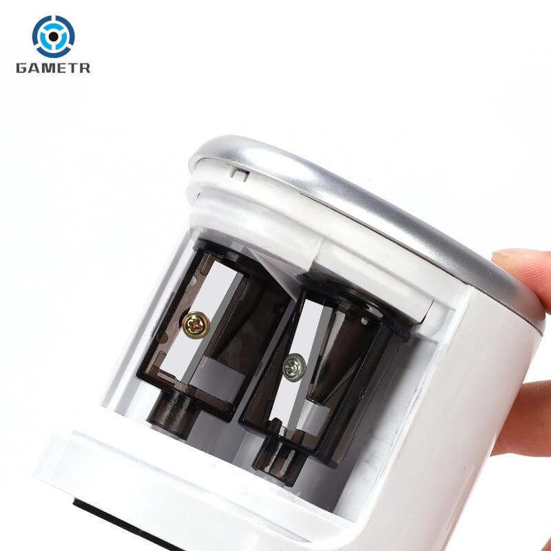 2 vnt daugiafunkciniai automatiniai elektriniai pieštukų drožtuvų peiliukai, namų biuro pieštukai, meno piešimo reikmenys