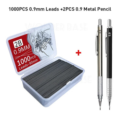 250/500/1000 бр. Пълнежни пълнители за олово с голям капацитет 0,5/0,7/0,9/1,3/2,0 mm 2B Пълнежни пълнители за механични моливи Ученически пособия за офис ученик