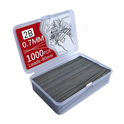 250/500/1000 бр. Пълнежни пълнители за олово с голям капацитет 0,5/0,7/0,9/1,3/2,0 mm 2B Пълнежни пълнители за механични моливи Ученически пособия за офис ученик