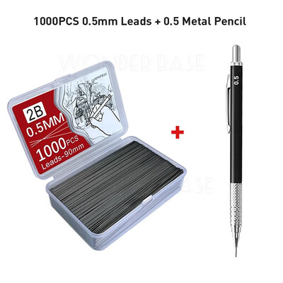 250/500/1000 бр. Пълнежни пълнители за олово с голям капацитет 0,5/0,7/0,9/1,3/2,0 mm 2B Пълнежни пълнители за механични моливи Ученически пособия за офис ученик