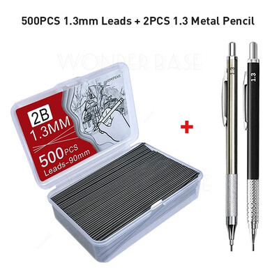 250/500/1000 бр. Пълнежни пълнители за олово с голям капацитет 0,5/0,7/0,9/1,3/2,0 mm 2B Пълнежни пълнители за механични моливи Ученически пособия за офис ученик