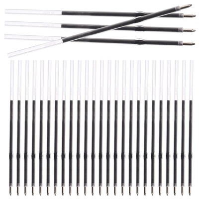 100 komada crne uredske kemijske olovke s gumbom od 07 mm, punjenje, 100 komada neutralnih punjenja, prijenosni dekorativni gel za punjenje, fini