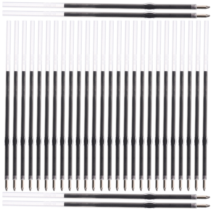 100 komada crne uredske kemijske olovke s gumbom od 07 mm, punjenje, 100 komada neutralnih punjenja, prijenosni dekorativni gel za punjenje, fini