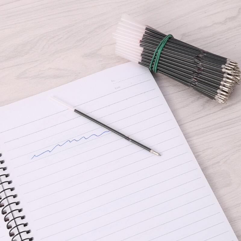 100 bucăți 0,7 mm reîncărcare stilou negru albastru roșu Papetarie Material de birou școlar