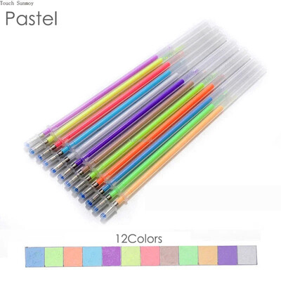 100/12 boja punjenja za gel olovke svjetlucave metalne pastelne fluorescentne neonske tinte za punjenja za odrasle Bojanke za albume
