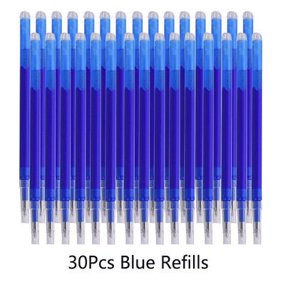 0,7 мм пълнители тип преса Син Черен Червен Зелен Изтриваеми пълнители с голям капацитет 30 бр./компл. Училищни канцеларски материали за писане