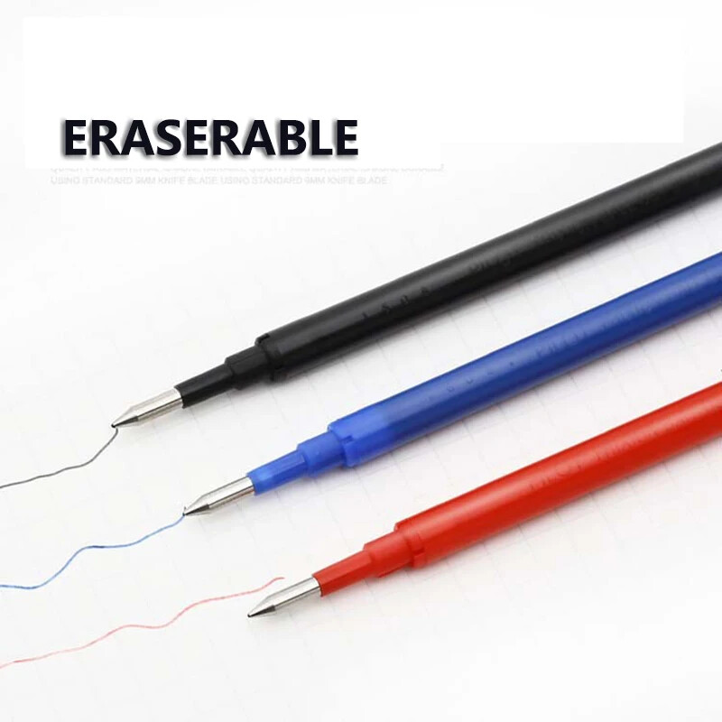 0,7 мм пълнители тип преса Син Черен Червен Зелен Изтриваеми пълнители с голям капацитет 30 бр./компл. Училищни канцеларски материали за писане