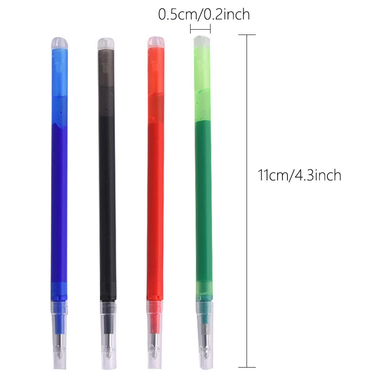0,7 мм пълнители тип преса Син Черен Червен Зелен Изтриваеми пълнители с голям капацитет 30 бр./компл. Училищни канцеларски материали за писане