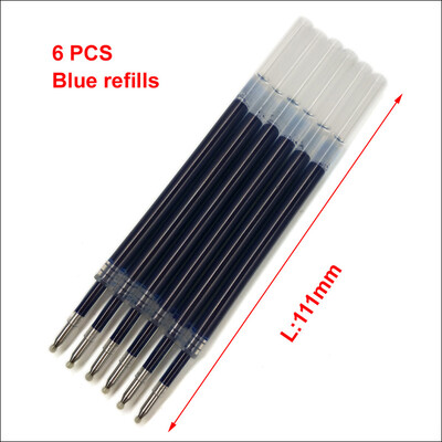 Yushun 6 kom/lot metalni uložak 0,5 mm za rolo kemijsku olovku poslovna dopuna za kemijsku olovku 111 mm dužina glatko pisanje