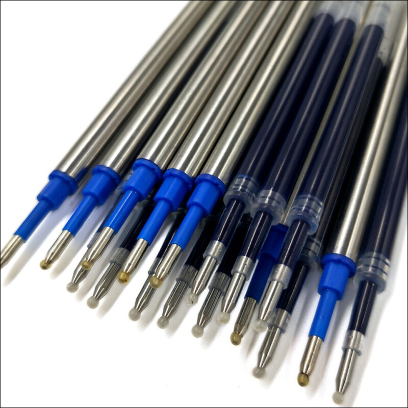 Yushun 6 kom/lot metalni uložak 0,5 mm za rolo kemijsku olovku poslovna dopuna za kemijsku olovku 111 mm dužina glatko pisanje