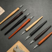 Dip Pen Английска писалка Copperplate Script Наклонен държач за Dip Pen със стъклени върхове Аксесоари