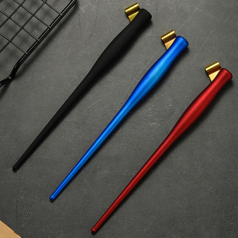 Angliškas rašiklis Copperplate Script įstrižas panardinamasis rašiklio laikiklis su stiklo antgaliais