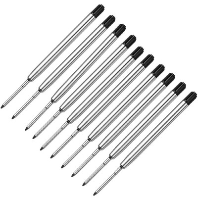 10 бр. Химикалка със средна точка от 1 мм, пълнители за писалки, резервни пълнители за химикалки Parker, пълнители, канцеларски материали за училище