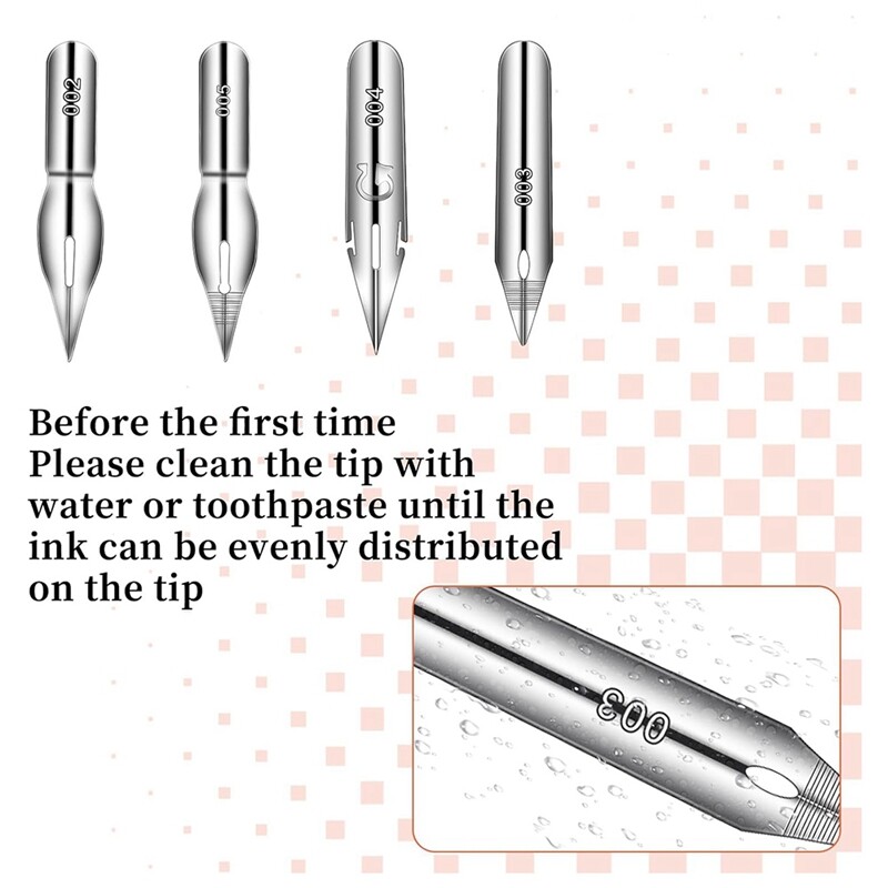 10 vnt. Panardinamasis rašiklio rinkinys Komiksų rašiklio antgalių rinkinys Rašalo antgalis Kaligrafijos rašiklio antgaliai Mediniai piešimo rašikliai