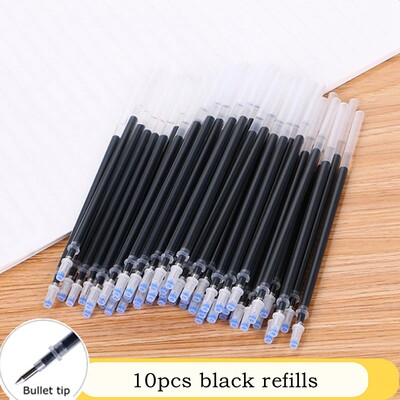 Haile 10/20/30 buc Set de reumplere stilou cu gel, albastru, negru, roșu, pixuri cu bilă, uscare rapidă, vârf fin, 0,5 mm, rechizite școlare de birou Papetarie