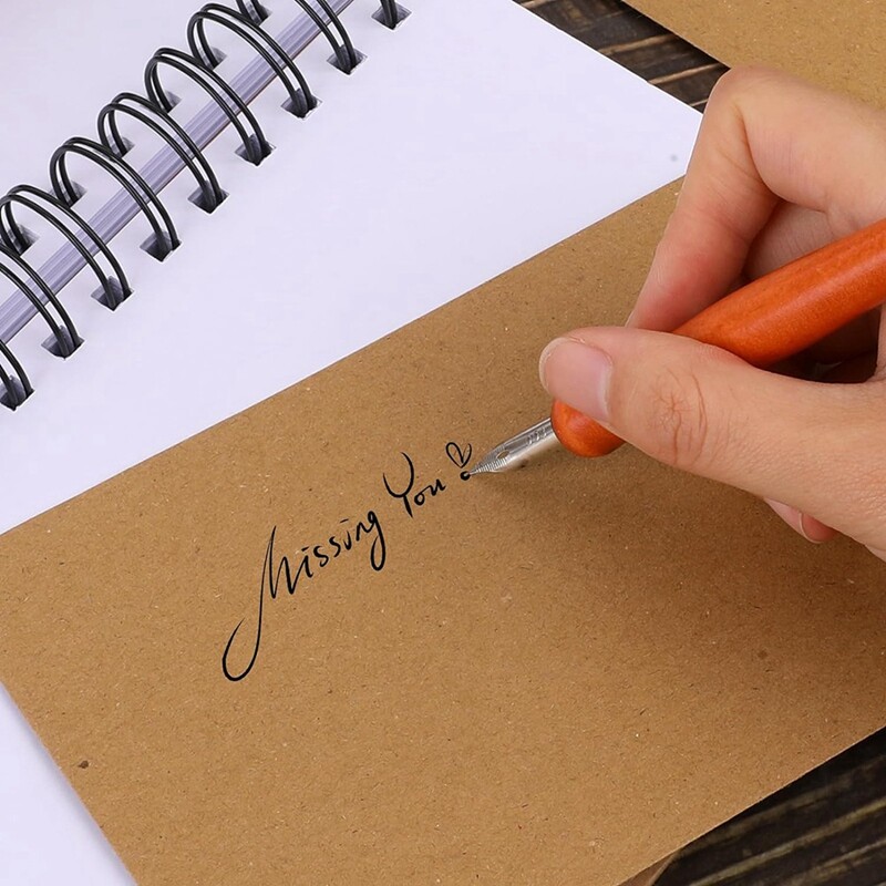 10 vnt. Panardinamasis rašiklio rinkinys Komiksų rašiklio antgalių rinkinys Rašalo antgalis Kaligrafijos rašiklio antgaliai Mediniai piešimo rašikliai