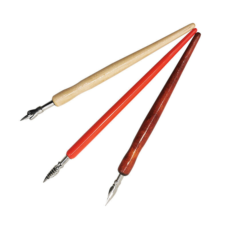1 buc. stilou cu apă înmuiată flori font caligrafie stilou artă cuvânt cârlig linie caligrafie o varietate de tijă din lemn cu vârf