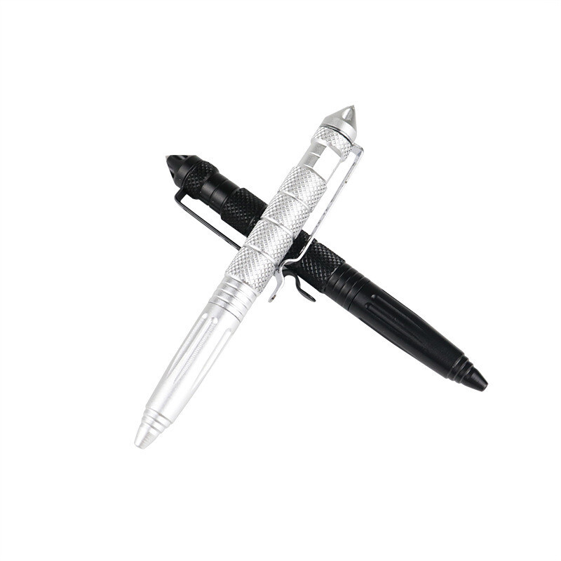 Отбранителна лична тактическа писалка Самозащитна писалка Инструмент Многофункционална авиационна алуминиева противоплъзгаща се офис Химикалки Преносими