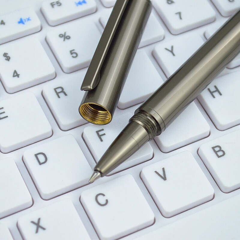 1 pix portabil cu dublă funcție, pix + creion, scriere lină și ușor de transportat, cerneală neagră, cadou perfect