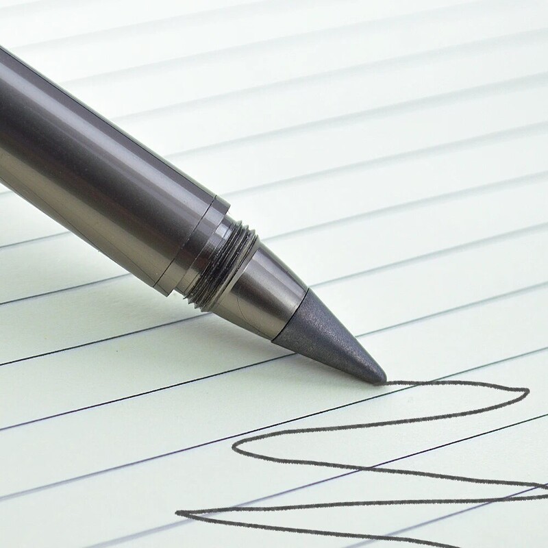 1 pix portabil cu dublă funcție, pix + creion, scriere lină și ușor de transportat, cerneală neagră, cadou perfect