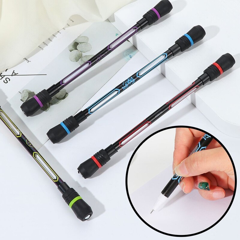 1Pc protuklizna olovka za okretanje Kreativna igračka protiv stresa Spinner Igračka za ublažavanje stresa Alat za pisanje za odraslu djecu Igračka protiv stresa Školski pribor