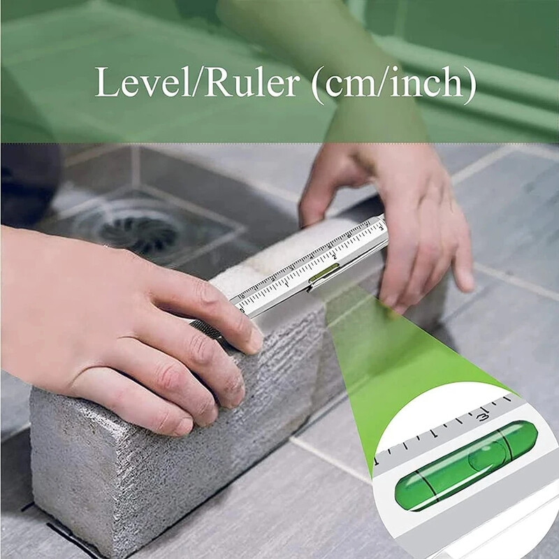 7-ühes multifunktsionaalne pliiats, puutetundlik ekraan Stylus mahtuvuslik pliiats kruvikeeraja joonlaud Tasememõõtja korduvtäidetav pastapliiats, tööriist kingitus