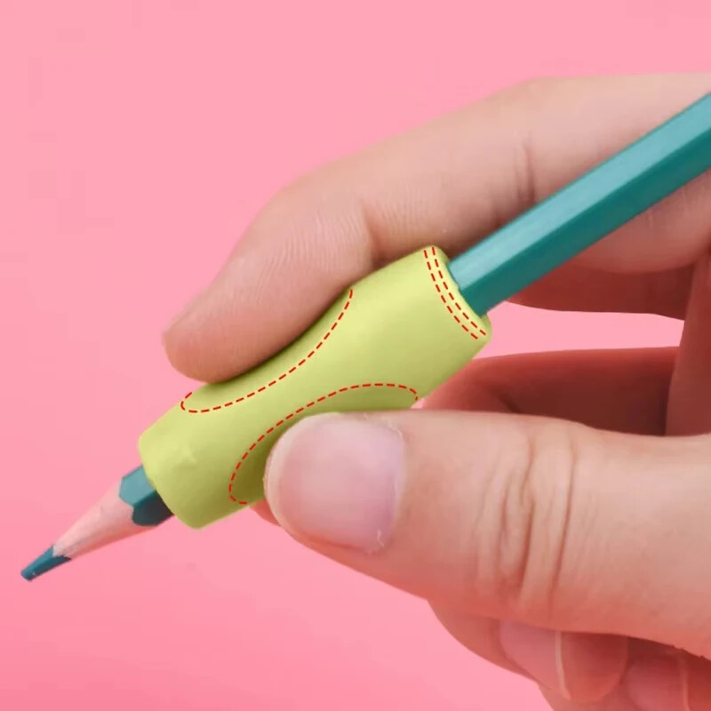 Aleatoriu 8 bucăți partener de învățare pentru elevi primari pentru copii, papetărie pentru studenți, suport pentru creion pentru exercițiu, suport corect pentru pix, ținere pentru postură