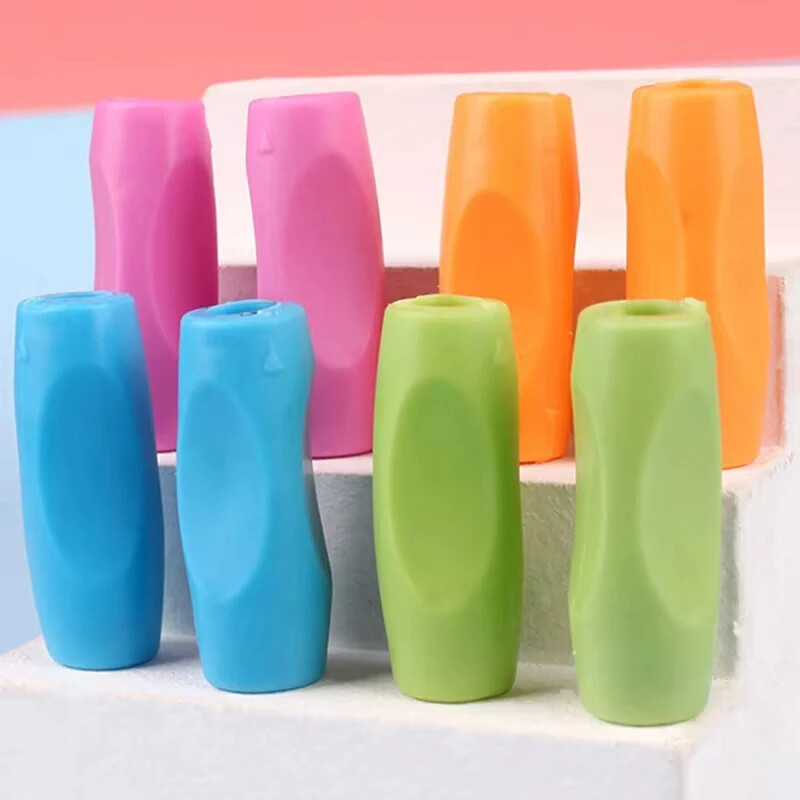 Aleatoriu 8 bucăți partener de învățare pentru elevi primari pentru copii, papetărie pentru studenți, suport pentru creion pentru exercițiu, suport corect pentru pix, ținere pentru postură