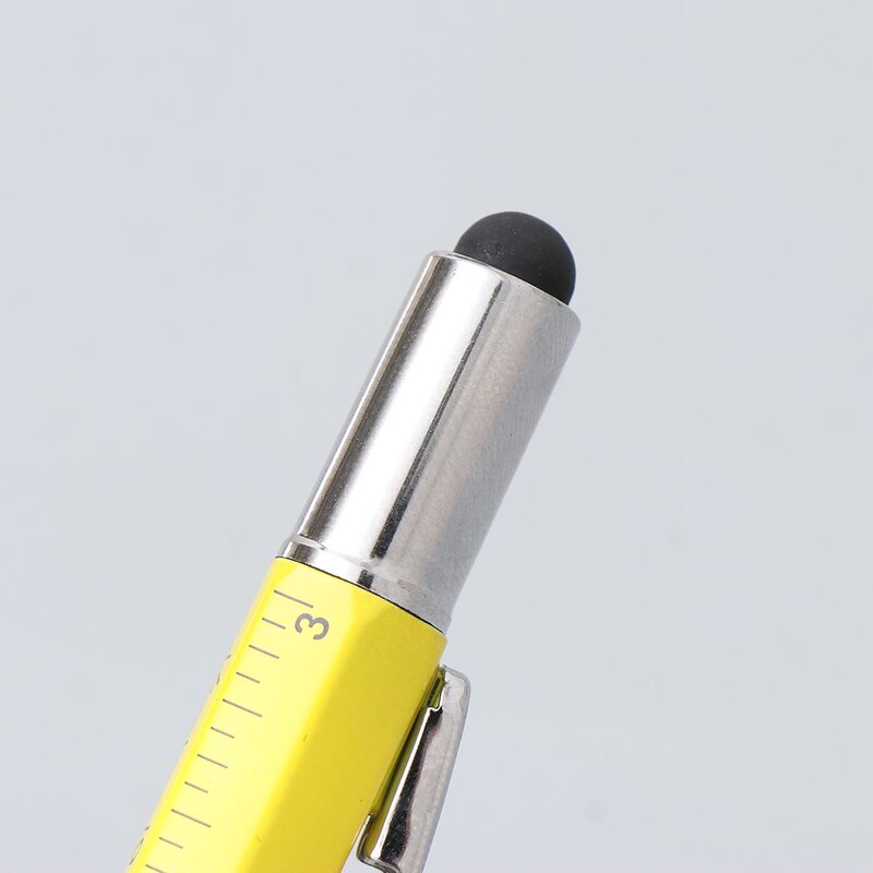 Pix capacitiv multifuncțional cu șurubelniță Pix cu bilă cu nivel cu burlă Ecran telefon mobil Gadget tactil Instrumente de construcție